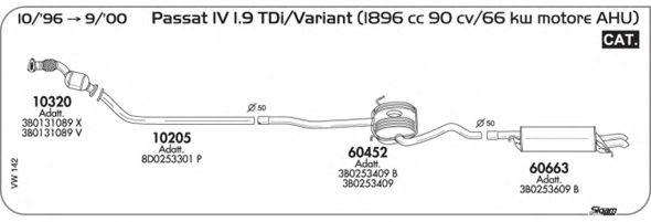 SIGAM VW142 Exhaust System